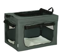 60cm Foldable Pet Carrier Cat Bag w/ Cushion for Cats and Miniature Dogs - Grey