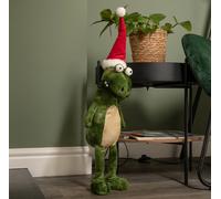 Samuel ALEXANDER 60cm Green Standing Christmas Dinosaur with Santa Hat