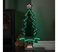 60cm Green Standing LED Infinity Christmas Tree Decoration with Metal Base