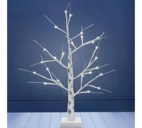 60cm Indoor 24 LED Birch Tree White 6000k Light Dual - Mains and Battery Operated