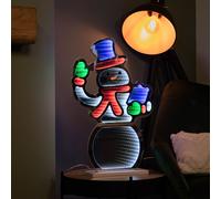 60cm Infinity Light up Standing Snowman Christmas Decoration with Multi-Coloured LEDs on Base Samuel Alexander Multi One Size