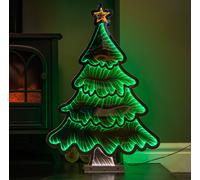 60cm Infinity Standing Christmas Tree on Metal Base with Green LEDs Samuel Alexander Multi One Size