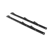 60cm L Track Tie Down L Track Trailer with 6pcs Double Stud Fitting Black Anodized Aluminum for Truck Beds Trailers