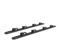 60cm L Track Tie Down System Black Aluminum 6pcs Double Stud Fitting for Truck Beds Trailers Utility Trailers