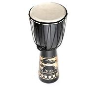 60cm Large Djembe Drum Bongo Drum Elephant Brown Fair Trade Top Sound Black