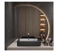 60cm LED Bathroom Mirror with Adjustable Lighting 3000K/4000K/6000K, Smart Touch Control, Elegant Half-Circle Design, Functional and Stylish Home Decor