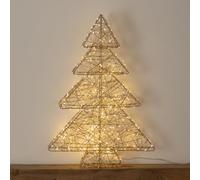 60cm Light Up Gold Christmas Tree with 300 Warm White LEDs & Timer