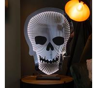 60cm Light up Halloween Skull Infinity Decoration with Warm White LEDs
