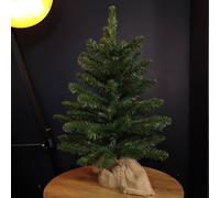 60cm Mini Richmond Christmas Tree in a Burlap Base with 72 Tips