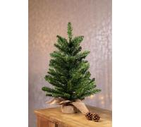 60cm Mini Richmond Christmas Tree with Burlap Base Marco Paul Green One Size