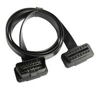 60CM OBD2 Extension Cable with Flat Ribbon Design - Durable and Flexible Connector for OBDII Diagnostic Tools, Scanners, and Adapters - Extends Access to Hard-to-Reach OBD Ports in Any Vehicle