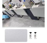 60cm Office Desk Privacy Screen, Soundproof Under Desk Divider, Noise Reduction Panel, Cubicle Privacy Shield, Light Gray, 120x60cm for Enhanced Focus and Reduced Distractions