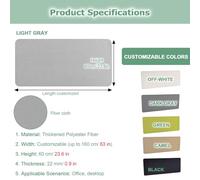 60cm Office Desk Privacy Screen - Soundproof Under Desk Divider Panel, Reduces Noise & Visual Distractions, Ideal for Cubicles (Camel, 78cm Length)