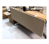 60cm Office Desk Soundproof Under Desk Divider Panel Noise Reduction & Visual Distraction Shield for Cubicles (Camel 134cm Length)