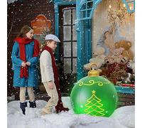 60CM Outdoor Christmas Inflatable Decorated Ball Giant Christmas Inflatable Ball Christmas Tree Decorations With Lamp Hanging Festivel Holiday Home Decorations