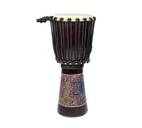 60cm Painted African Djembe Drum Handmade with Mahogany - 10.5" diameter, includes free tuning wedges