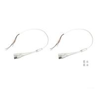 60cm Power Video Cable for BNC and DC Connector to Stripped Wire, 2-Pack with 2-Pin and 3-Pin Terminals for CCTV Camera PCB Board, 4.5mm Outer Diameter, Black(White*2P2.0+3P1.25)