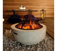 60cm Round Magnesia Fire Pit with Mesh Cover