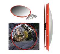 60cm Safety Traffic Mirrors, Convex Mirror for Driveway, 130 Degree Wide Angle Mirror for Blind Spot Security Surveillance with Wall Fixing Bracket, Weatherproof and Unbreakable