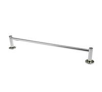 60cm Single/Double Bars Towel Rail Rack Chrome Stainless Steel Bathroom Kitchen Wall Mounted Hanger - Single Bar