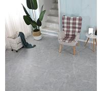 60cm Square Marble Effect Vinyl Floor Tiles Self Adhesive Flooring Planks Lino (Grey Carrara Marble, 2 x Pack of 11 = 8m²)