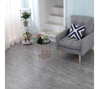 60cm Square Marble Effect Vinyl Floor Tiles Self Adhesive Flooring Planks Lino (Grey Wood, 1 x Pack of 11 = 4m²)
