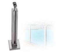 60cm Square Stair Baluster Posts, Side Mount Indoor Stair Railing Column, Metal Balustrade Kits for Stairs, Durable Staircase Railings (A-Edge)