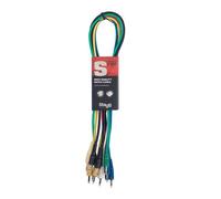 60cm Stagg SPC060MJ E, 6x Mini Jack Patch Leads, Oxygen Free Copper, Conductive
