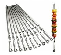 60cm Stainless Steel BBQ Skewers Extra Long Kebab Skewers 10 Pack