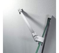 60cm Stainless Steel Frameless Shower Door Fixed Panel Wall-to-Glass Support Bar for 6mm 8mm 10mm Thick Glass by M-Home