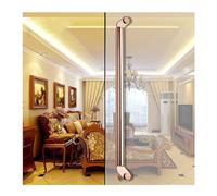 60CM Stainless Steel Swing Handle - Rose Gold Back to Back Tubular Barn Door Handle with Non-Slip Rubber Pad for Bathroom, Kitchen & Home Décor (Gold 60CM/23.6")
