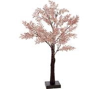 60cm Tall LED Light Up Christmas Tree - Warm White Fairy Lights, Frosted Branches, Battery Operated, Table Top Festive Xmas Decoration for Home, Office & Holiday Display