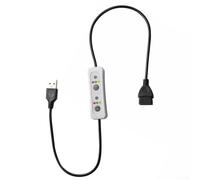 60cm USB Timer Switch Extension Cable with Adjustable Timers and Speed Settings, DC 5V 2A Power Supply Cord for USB Fans, Lamps, and LED Strips