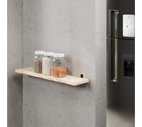 60cm Wide Chunky Live Edge Shelf With "L" Metal Bracket Kit, Pre-Sanded Core Products Light Sand One Size