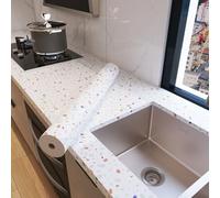 60cm Wide Glossy White Marble Contact Paper Waterproof Self-Adhesive Vinyl Wallpaper Peel and Stick Wall Stickers for Kitchen & Bathroom Countertops (60x1200CM)
