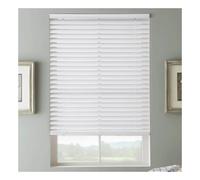 (60cm X 150cm) White Fauxwood Venetian Wooden String Blinds