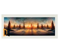 60cm x 15cm White Photo Frame Wood Picture Poster Frame Acrylic Glass Premium Quality Any Bespoke Size Available Small Large Modern Photo Pictures Wall Frames