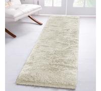 (60cm x 220cm (2ft x 7ft 3")- Runner Rug) Large Cream Rugs Shaggy Fluffy Runner Carpets Mats