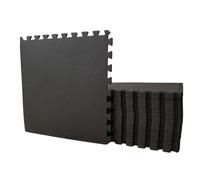 60cm x 60cm Samuel Alexander 4 Piece Eva Foam Protective Tile Floor Mats in Black