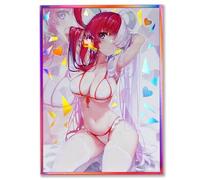 60ct 67x 92mm Holographic Standard Size Cards for MTG/TCG/PTCG Art Anime Printing Card Sleeves Protectors