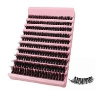 60D Lash Clusters Thick Eyelash Clusters 8-16mm D Curl Wispy Individual Lashes Cluster Eyelash Extensions 200Pcs False Eyelashes DIY Flat Lash Extensions(60D,8-16mm,200Pcs)
