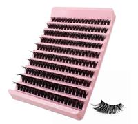 60D Lash Clusters Thick Eyelash Clusters 8-16mm D Curl Wispy Individual Lashes Cluster Eyelash Extensions 200Pcs False Eyelashes DIY Flat Lash Extensions(60D,8-16mm,200Pcs)
