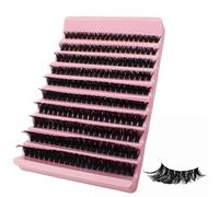 60D Lash Clusters Thick Eyelash Clusters 8-16mm D Curl Wispy Individual Lashes Cluster Eyelash Extensions 200Pcs False Eyelashes DIY Flat Lash Extensions(60D,8-16mm,200Pcs)
