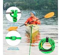60ft 3K Boat Tow Rope, Design for Tubing and Skiing, 2600 lbs Capacity, High Visibility Floating Feature (black white)