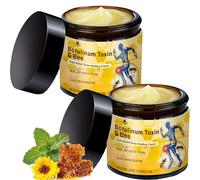 60g Bee Venom Joint Care Cream for Arthritis Pain & Stiffness Relief, Soothes Aching Muscles in Neck, Waist, Legs, Improves Flexibility, 60g Glass Jar, Gentle on Sensitive Skin, Unscented (B-2Box)