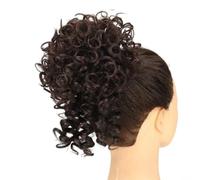 60g Elastic Drawstring Loose Wave Curly Hairs Synthetic Messy Bun Piece Buns Hair Piece Extensions For Women Dark Brown Elegant or Chic Look(Dark brown)