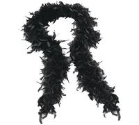 60g Thick Black Feather Boa 2m/6.6ft Long Hen Night Accessories Fancy Dress Party Cosplay Flapper 1920s Burlesque Feathers Scarf