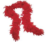 60g Thick Red Feather Boa 2m/6.6ft Long Hen Night Accessories Fancy Dress Party Cosplay Flapper 1920s Burlesque Feathers Scarf