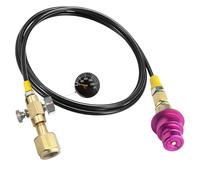 60in CGA320 Soda Machine Co2 Adapter Quick Connector Hose,for Co2 Tank Compatible With Soda Machine Terra/Art/Duo/Gaia/E-Terra/E-Duo (with Gauge and bleed valve)
