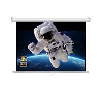 60in Manual Pull Down HD Movie Screen with Auto-Locking, 4:3 16:9 Wall-Mounted Projection Screen for School Home Theatre Cinema Office(60"(16:9))